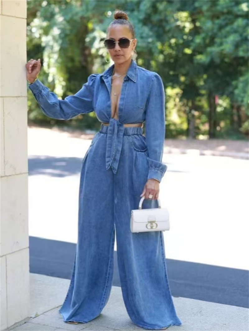 Winter Clothing Clearance - Fashion Denim 2 Piece Sets Women