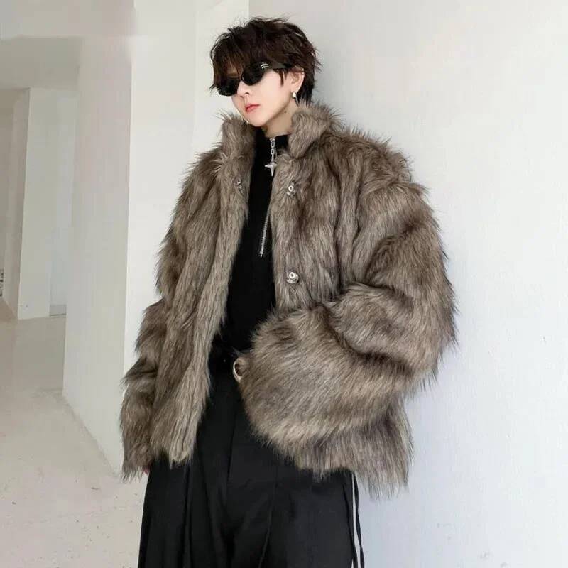 Winter Clothing Clearance - Korean Style Men's Faux Fur Jackets