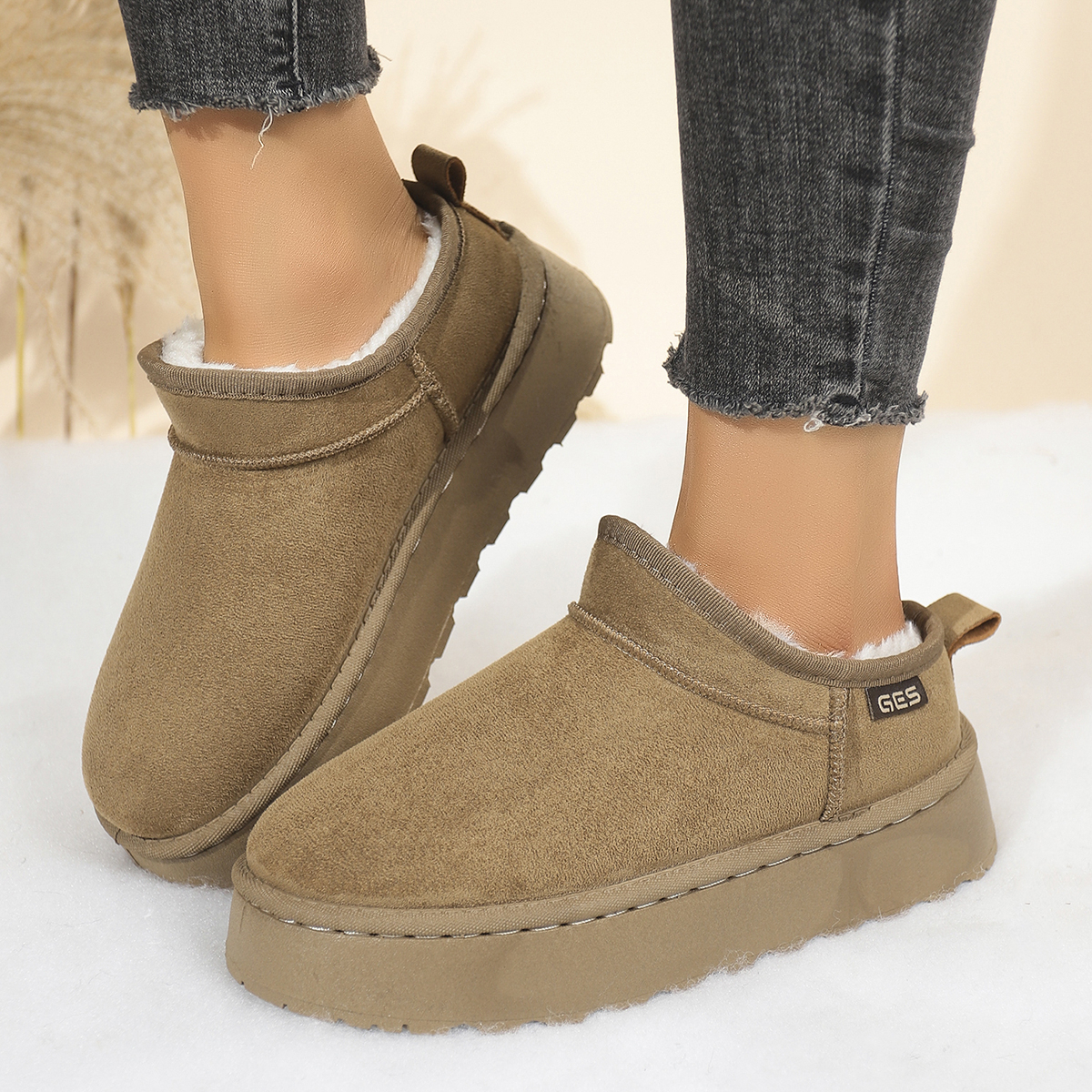 Snow Boot Fur Lined - Winter Women Thermal Insulated Platform Snow