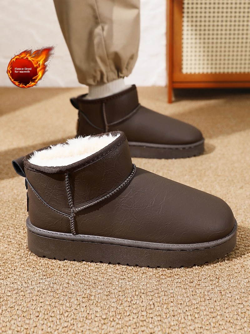 Snow Boot Fur Lined - Men's Winter Snow Boots Fleece Lined