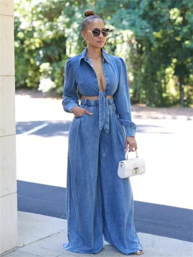 Fashion Denim 2 Piece Sets Wom - Winter Clothing Clearance review and price