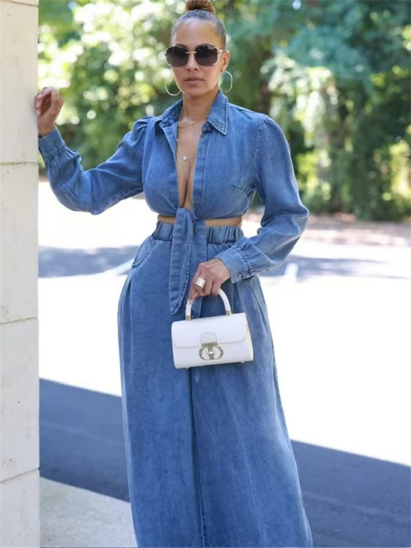 Fashion Denim 2 Piece Sets Wom - Winter Clothing Clearance review and price
