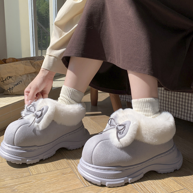 Warm Faux Fur Fluffy Slippers  - Winter Clothing Korea review and price