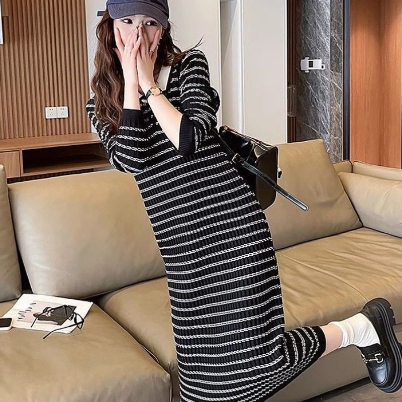 Stripe Apricot Woman Knitted D - Winter Clothing On Sale Women'S review and price