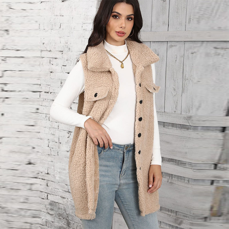 Women's Lamb Plush Vests Splic - Winter Clothing On Sale Women'S review and price