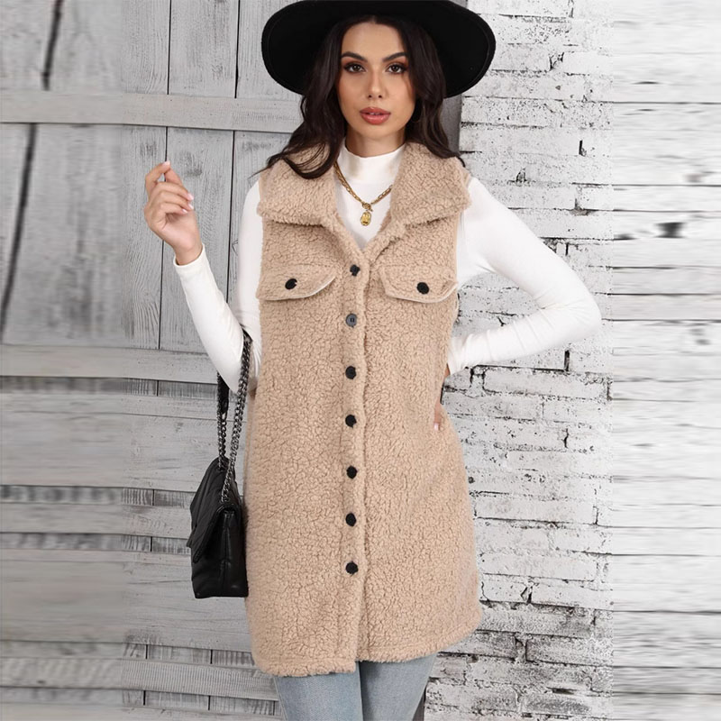 Women's Lamb Plush Vests Splic - Winter Clothing On Sale Women'S review and price