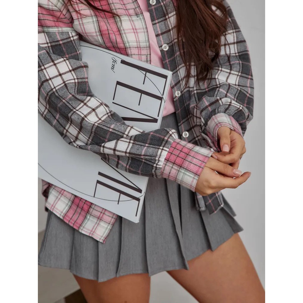 2025 Plus Size Color Block Pla - Winter Clothing Korea review and price