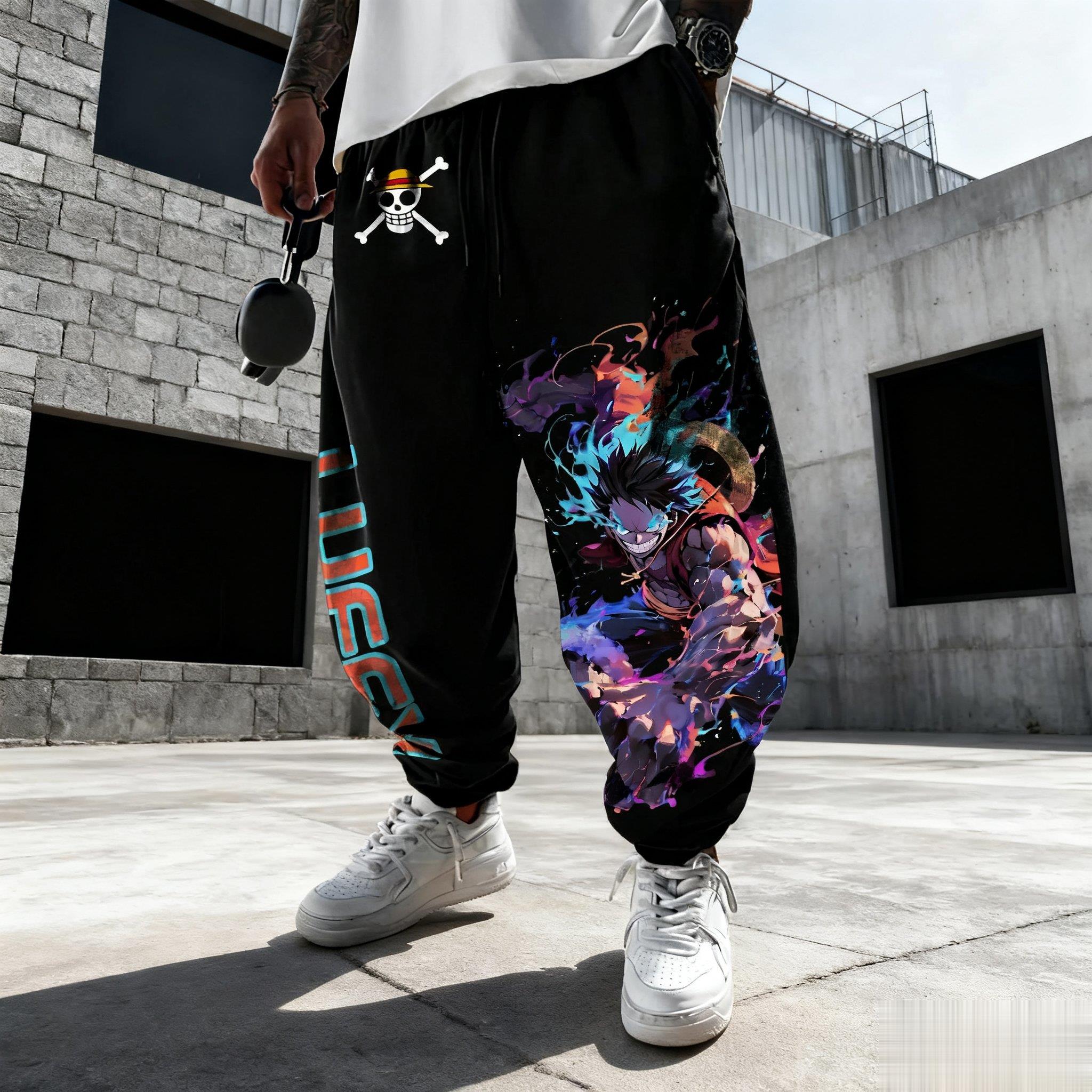 One Piece Luffy Mens Sweatpant - Winter Clothing Anime review and price