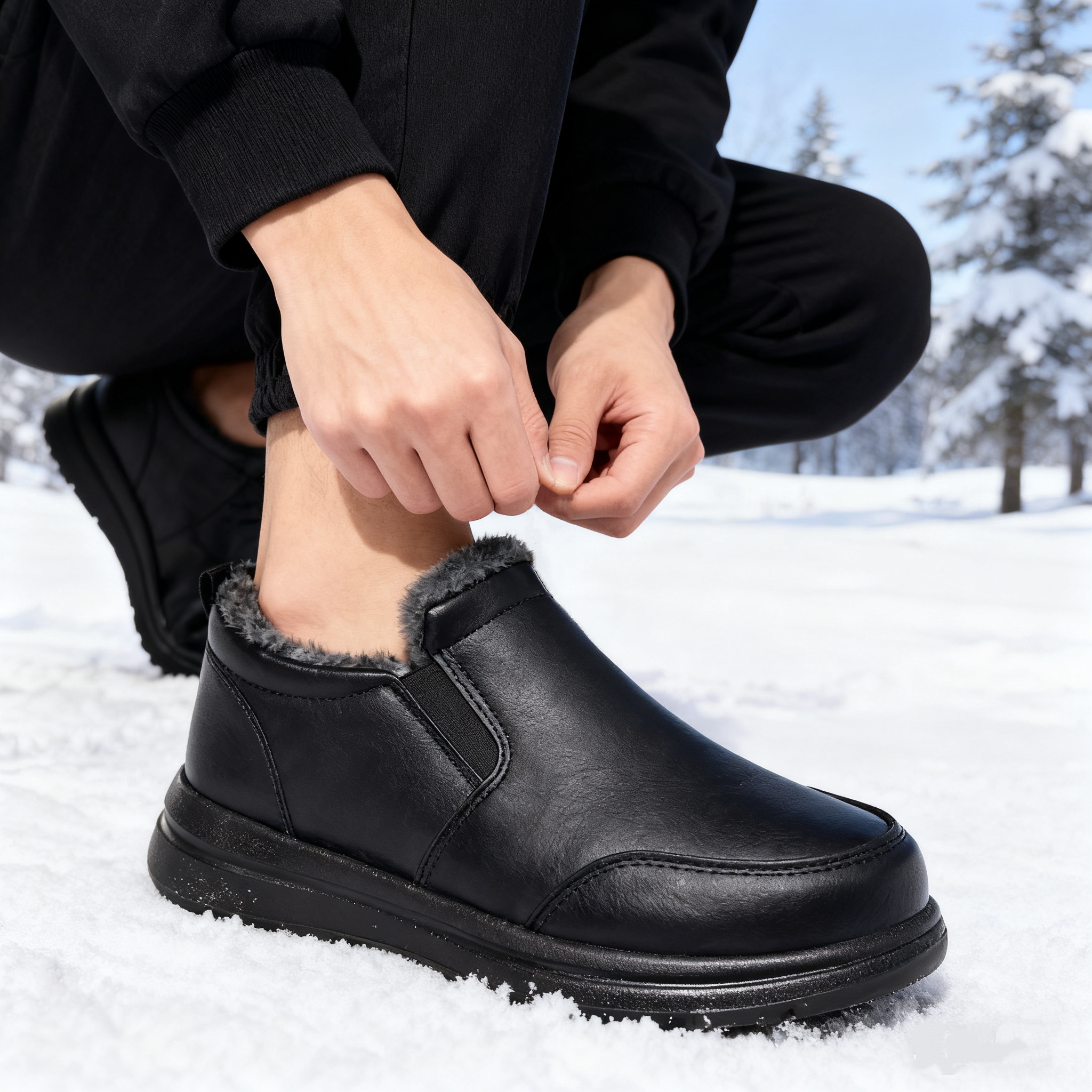 Men's Faux Fur Lined Winter An - Snow Boot Fur Lined review and price