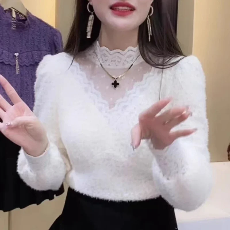 Autumn Winter Lace Tops Blouse - Winter Clothing Clearance review and price