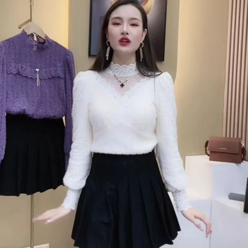 Autumn Winter Lace Tops Blouse - Winter Clothing Clearance review and price