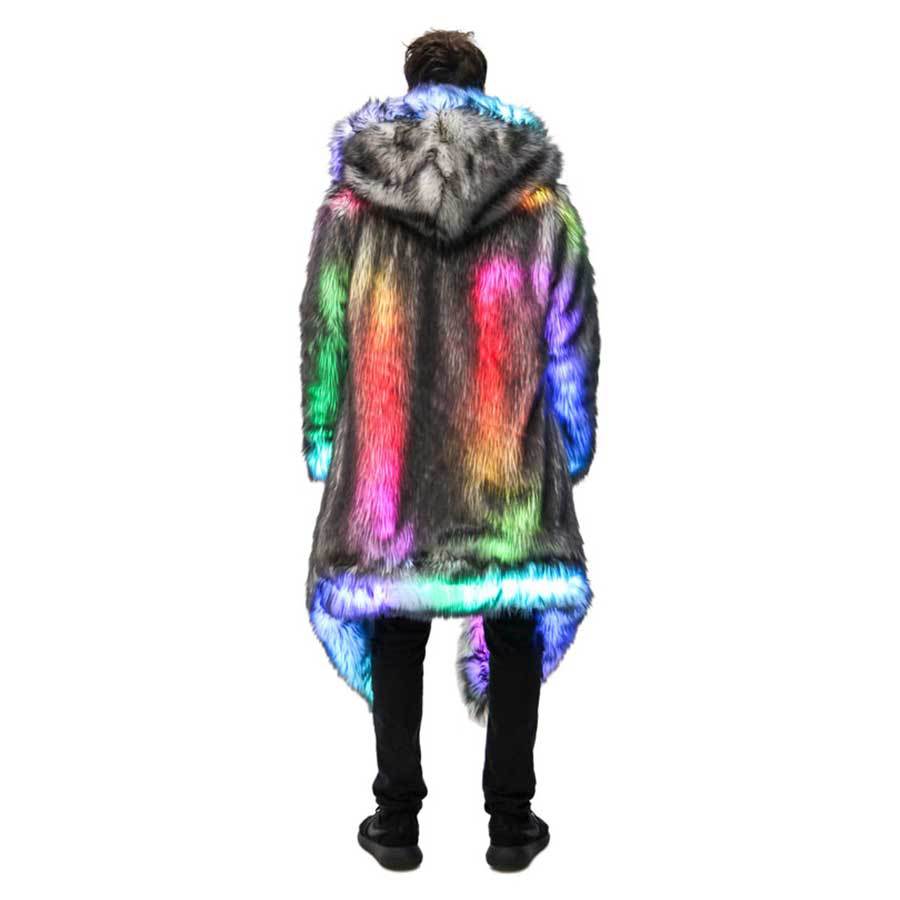 Faux Fur Coat Men Hooded Outer - Winter Clothing Clearance review and price