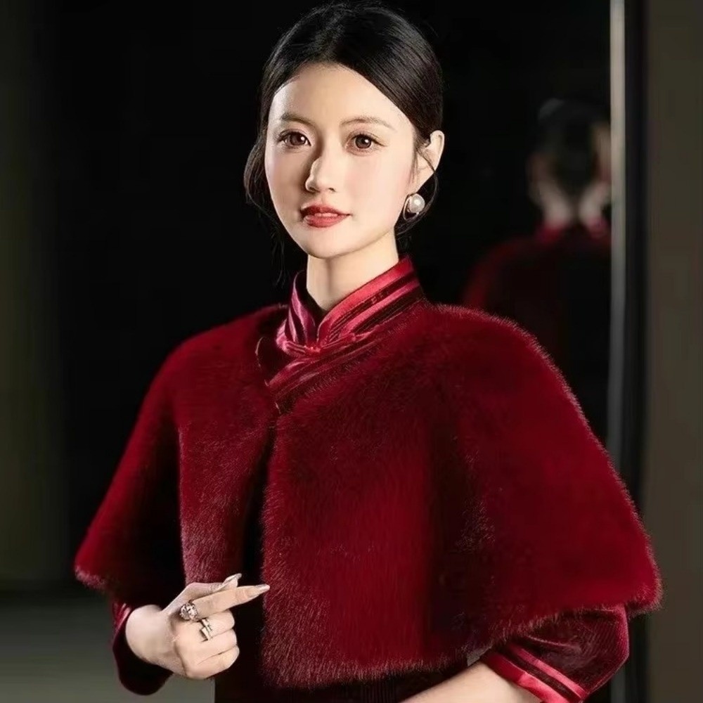 Winter Large Collar Shawl Hand - Winter Clothing Color review and price