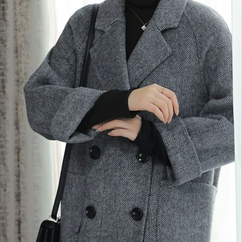 Plain Double Breasted Women's  - Winter Clothing On Sale Women'S review and price