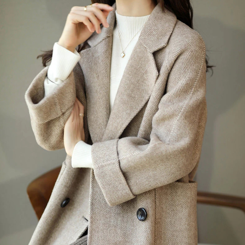 Plain Double Breasted Women's  - Winter Clothing On Sale Women'S review and price