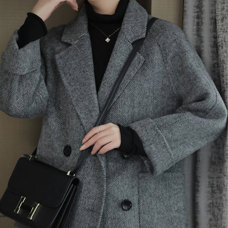 Plain Double Breasted Women's  - Winter Clothing On Sale Women'S review and price