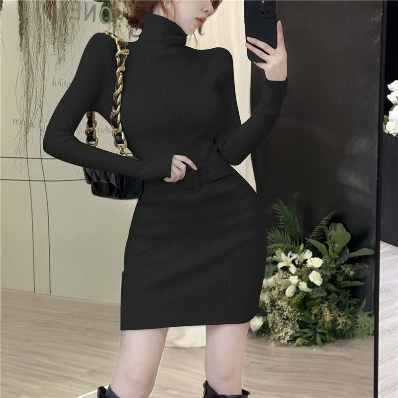 Bodycon Turtleneck Short Skinn - Winter Clothing On Sale Women'S review and price