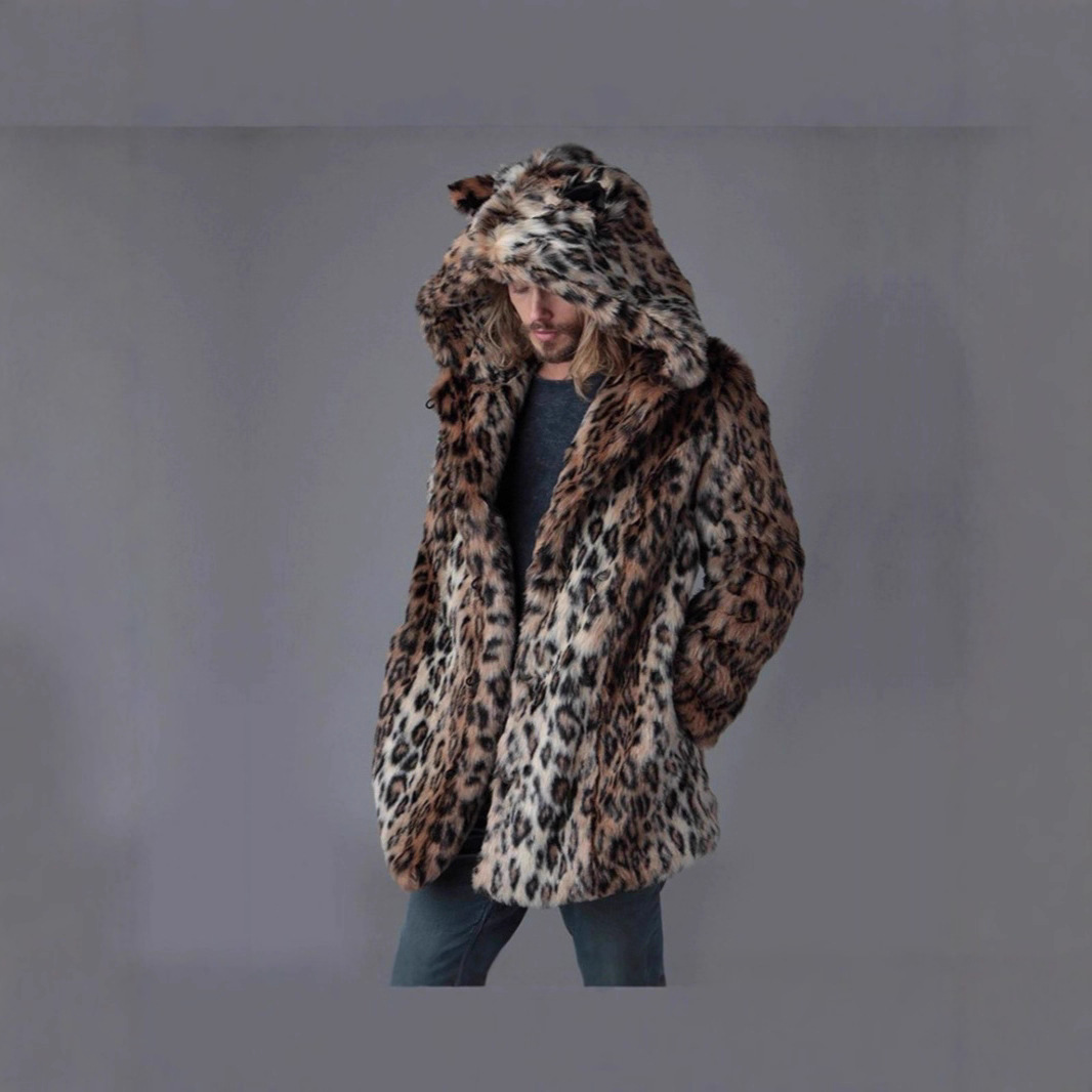 Men Faux Fur Jacket Winter Coa - Winter Clothing Clearance review and price