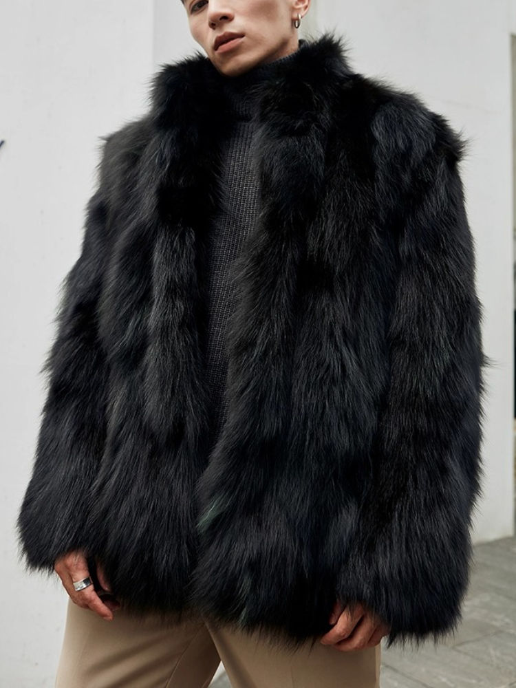 Furry Stand Collar Oversized T - Winter Clothing Clearance review and price