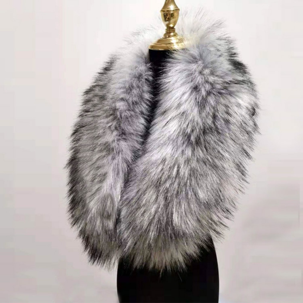 New 80cm Large Faux Fur Collar - Winter Clothing Color review and price