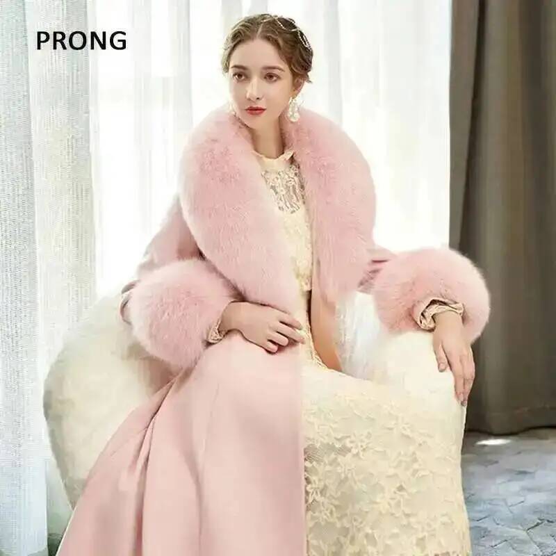 100% Real Fox Fur Collar Winte - Winter Clothing Color review and price