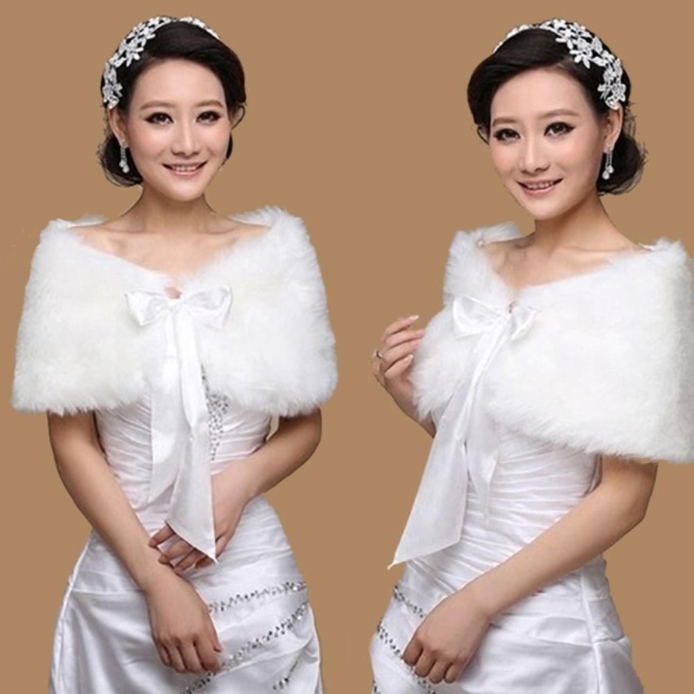 Winter Cape White Fur Shawl We - Winter Clothing Color review and price