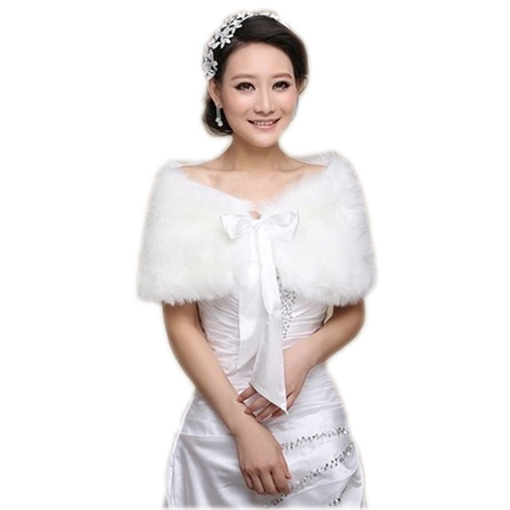 Winter Cape White Fur Shawl We - Winter Clothing Color review and price