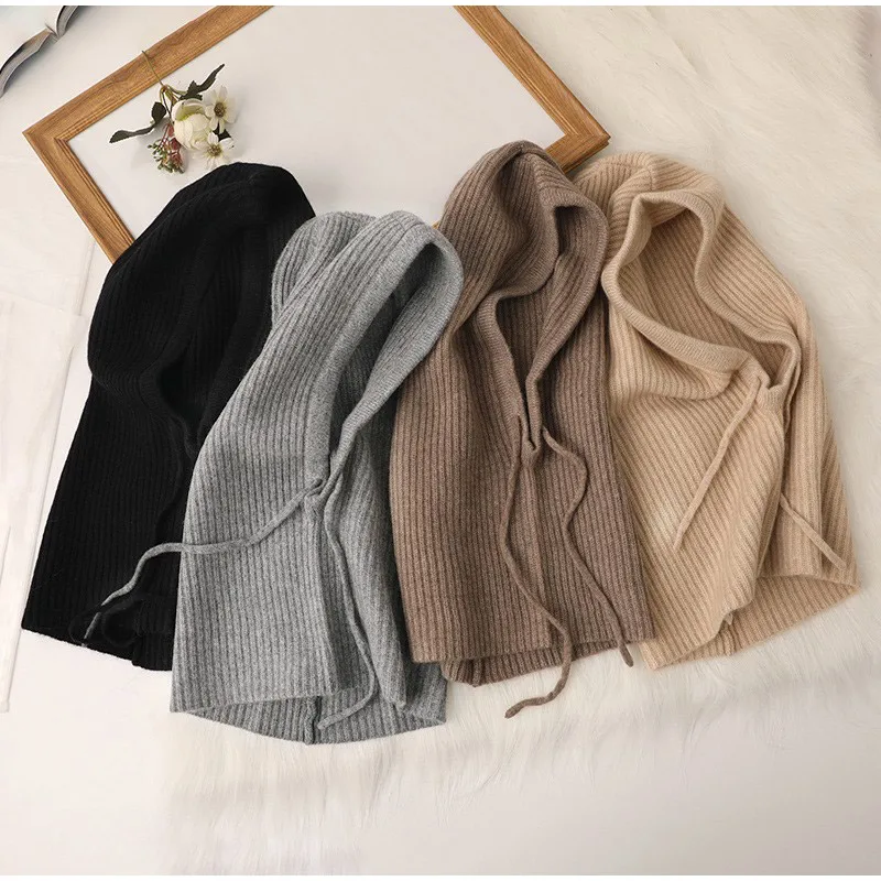 Knitted Hooded Winter Balaclav - Winter Clothing Korea review and price
