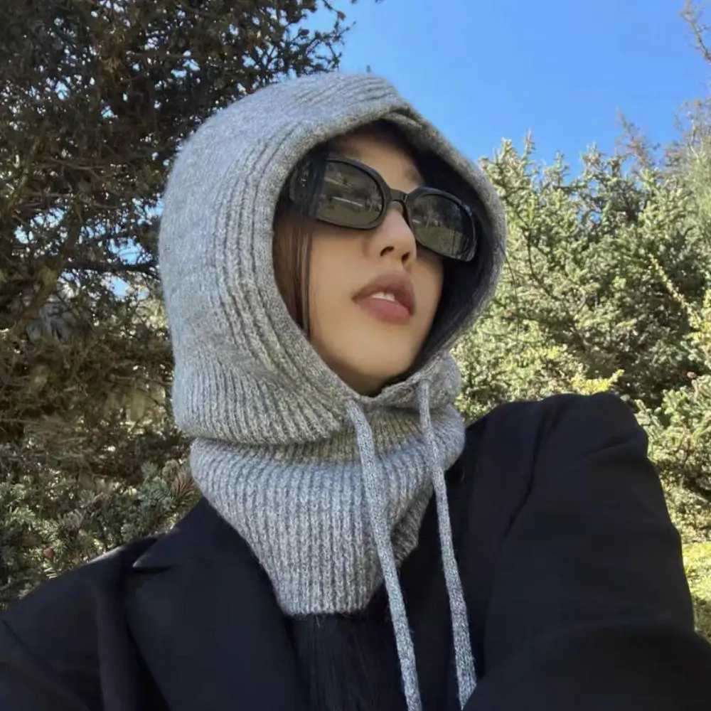 Knitted Hooded Winter Balaclav - Winter Clothing Korea review and price