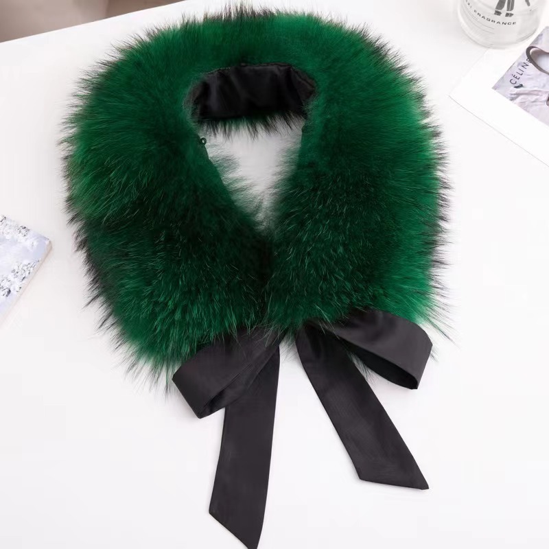 Natural Raccoon Fur Collar War - Winter Clothing Color review and price