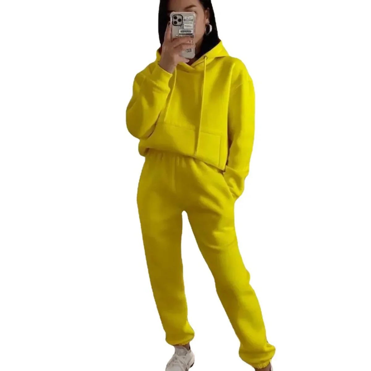 Women's Hooded Long Sved Pocke - Winter Clothing Color review and price