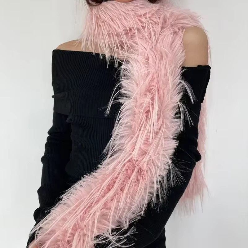 Women Faux Rabbit Fur Long Sca - Winter Clothing For Sale review and price